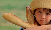 Girl with bread